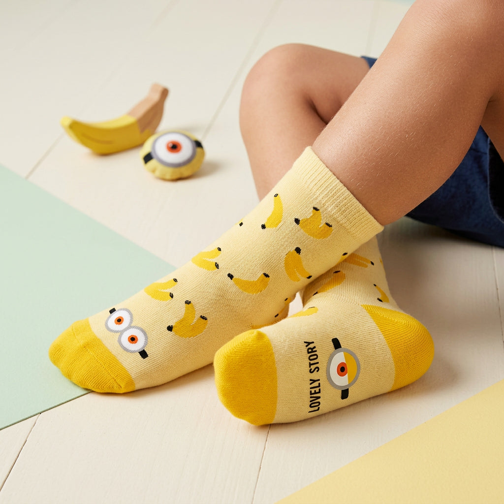 Meias Infantis Lovely Story Yellow Gang – 24–29 – fotografia 4
