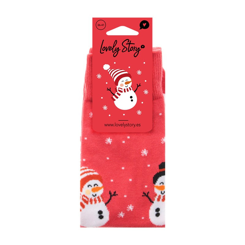 Meias de Natal Lovely Story – Snow Buddy — tamanho 36-41 — embalagem
