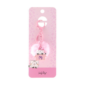 Porta-chaves gato com letra Lovely Story — Rosa / M