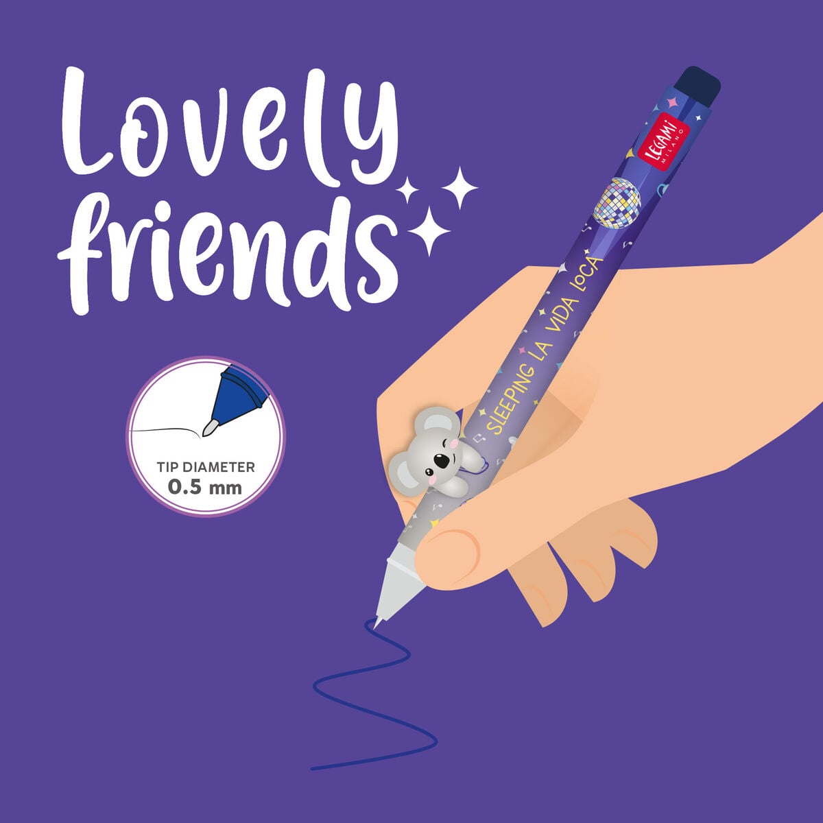 Caneta de Gel Legami Koala – Lovely Friends – fotografia 3