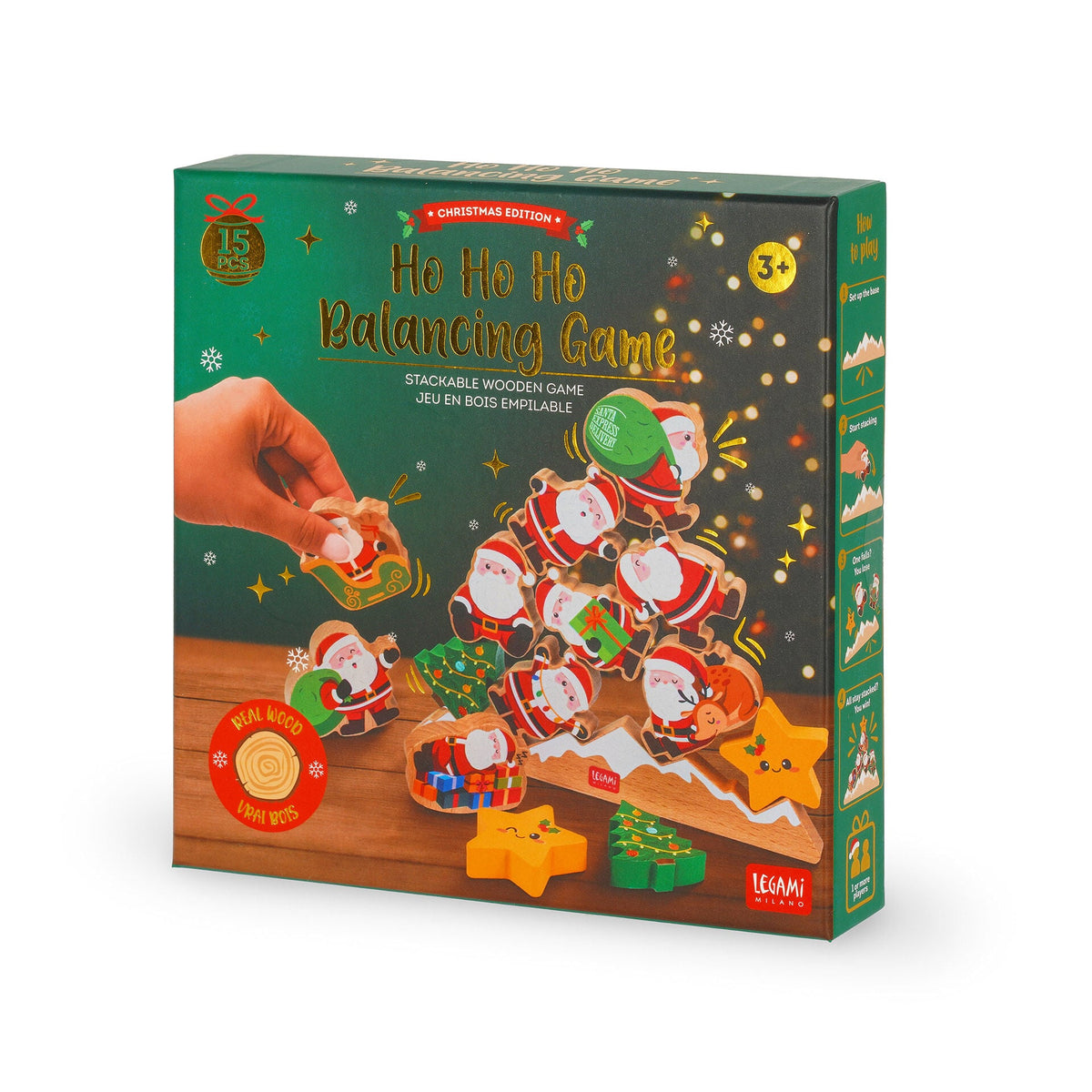 Jogo de Equilíbrio em Madeira Legami – Ho Ho Ho