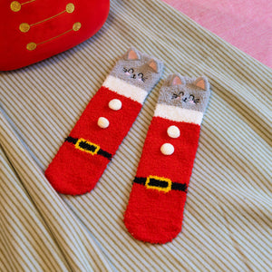Meias antiderrapantes Legami Kitty de Natal – Adulto 35–42