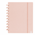 Cuaderno Ingeniox A4 Forrado 80fl 100g Espuma Con Elástico Rosa Pastel