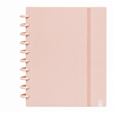 Cuaderno Ingeniox A4 Forrado 80fl 100g Espuma Con Elástico Rosa Pastel