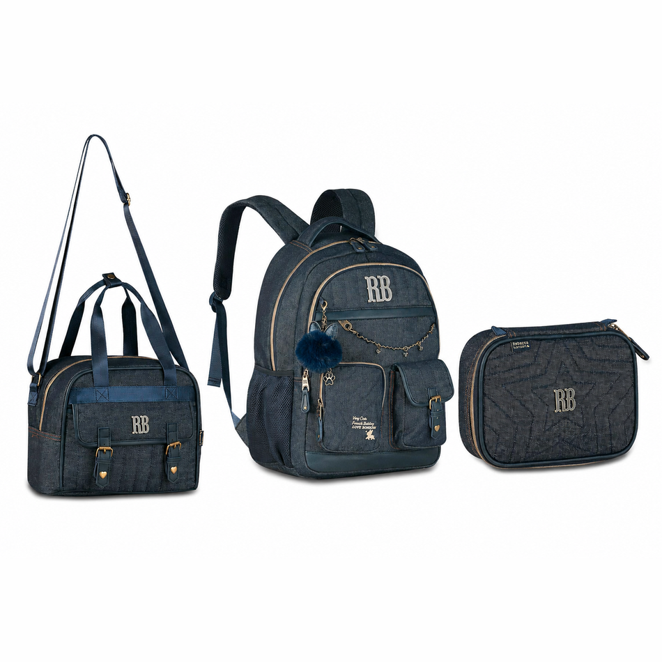 Conjunto Rebecca Bonbon Mochila+Estojo+Lancheira "ganga"