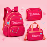 Conjunto Luluca Rosa - Mochila+Lancheira+Estojo