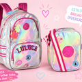 Conjunto Luluca Holográfica - Mochila+Bolsa Ombro