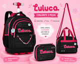 Conjunto Luluca Preto - Trolley+Lancheira+Estojo