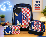 Conjunto Sonic Mochila+estojo+lancheira