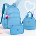 Conjunto Rebecca Bonbon Azul - Mochila+Lancheira+Estojo