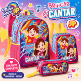 Conjunto Maria Clara e JP - Mochila+Lancheira+Estojo
