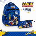 Conjunto Sonic - Mochila + Estojo triplo