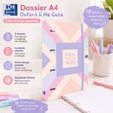 Dossier A4 com recarga pautada Oxford - Follow your way