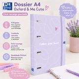 Dossier A4 com recarga pautada Oxford - Follow your Heart