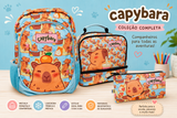 Conjunto Capivara - Mochila+Lancheira+Estojo