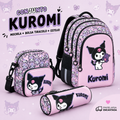 Conjunto Kuromi - Mochila+Bolsa tiracolo+Estojo