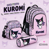 Conjunto Kuromi - Mochila+Bolsa tiracolo+Estojo