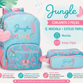 Conjunto Jungle Enso - Mochila+Estojo triplo