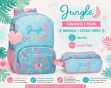 Conjunto Jungle Enso - Mochila+Estojo triplo