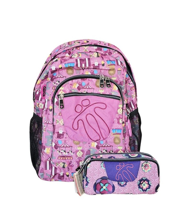 Mochila e estojo duplo TOTTO Acuarela