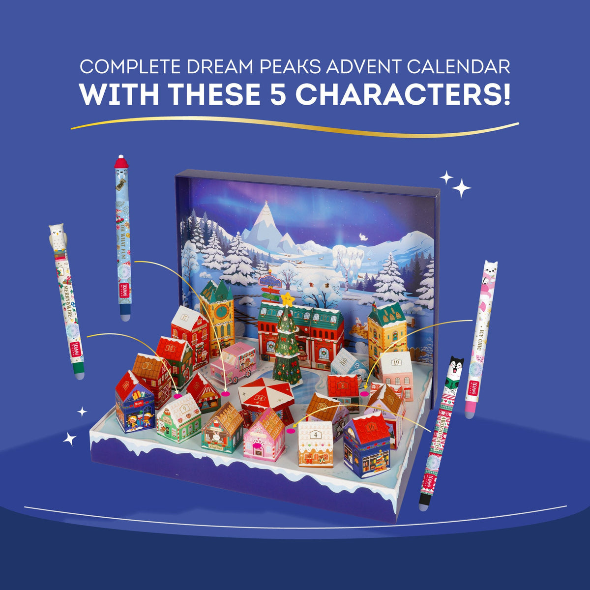 Conjunto de Canetas Apagáveis Legami – Dream Peaks Natal