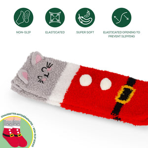 Meias antiderrapantes Legami Kitty de Natal – Criança 26–34