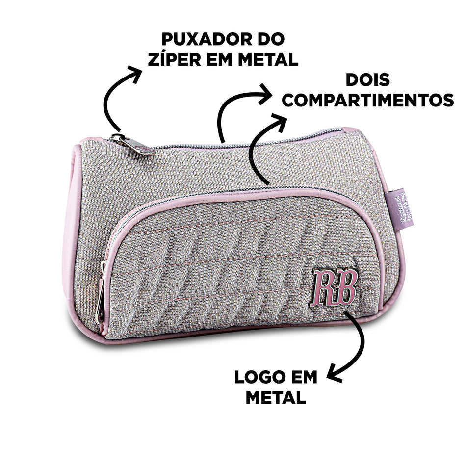 Estojo Rebecca bonbon Rosa Brilhante