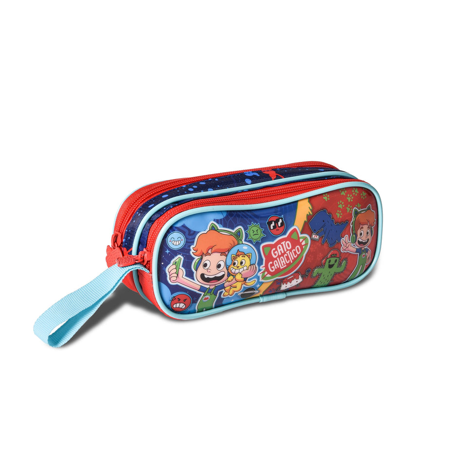 Estojo duplo Gato Galactico 22cm - Papelaria Encantada