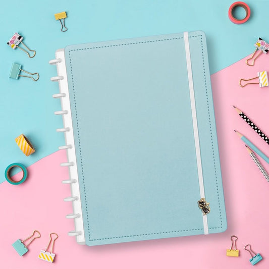 Caderno Inteligente Azul Pastel Grande