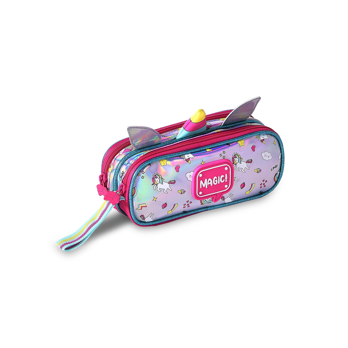 Estojo duplo unicórnio - Papelaria Encantada