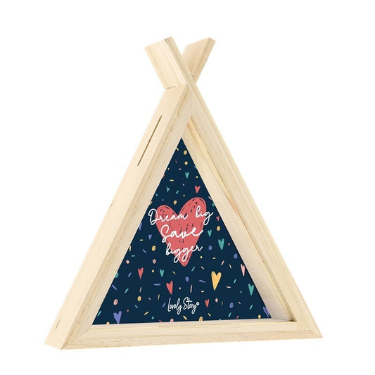 Mealheiro de madeira Tipi - Hearts