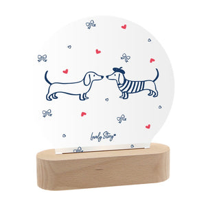 Candeeiro de madeira personalizável Lovely Story – Velvet Paws — Ref. LB2655