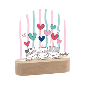 Candeeiro de madeira personalizável Lovely Story – Cat Whiskers — Ref. LB2656