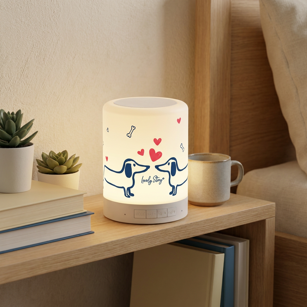 Candeeiro com coluna Bluetooth Lovely Story – Velvet Paws