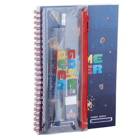 Conjunto de Papelaria de 6 Peças - Game Over - Papelaria Encantada