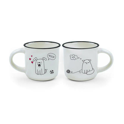 Chávenas de café - Expresso para dois - Cão e Gato - Legami