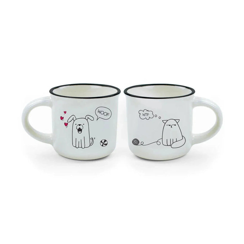 Chávenas de café - Expresso para dois - Cão e Gato - Legami