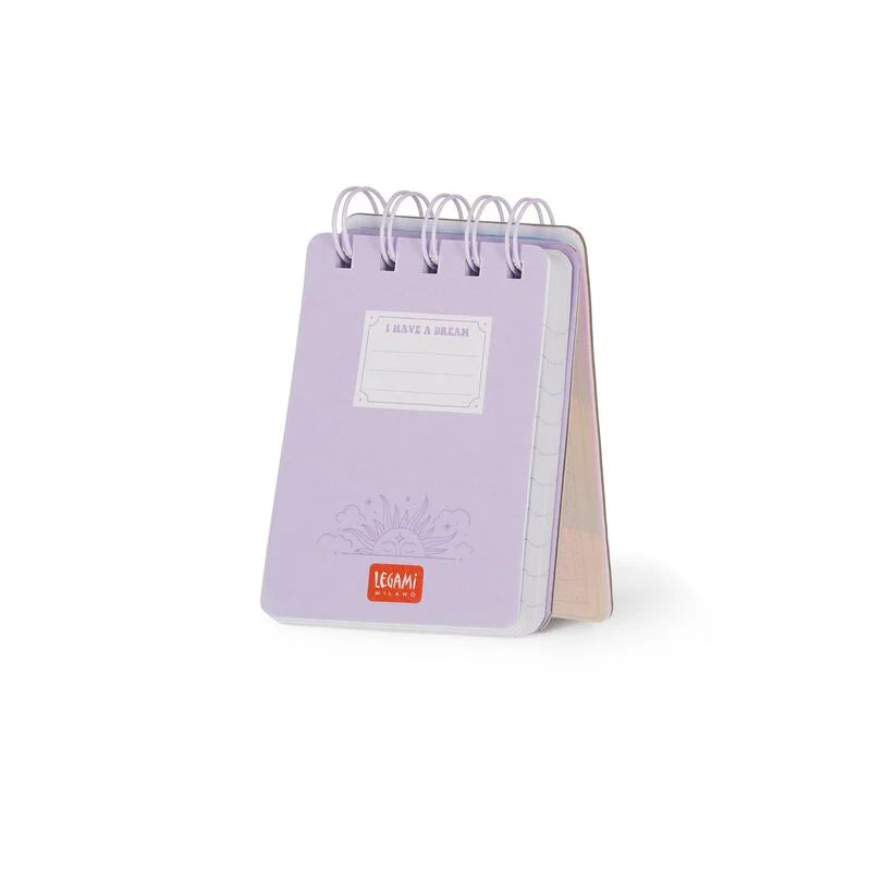 Bloco notas espiral mini Trust the universe