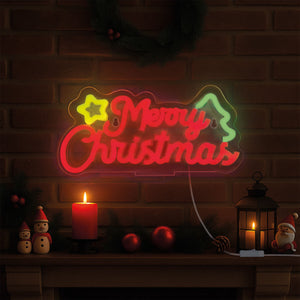 Lâmpada LED com efeito néon - Feliz Natal - É um sinal