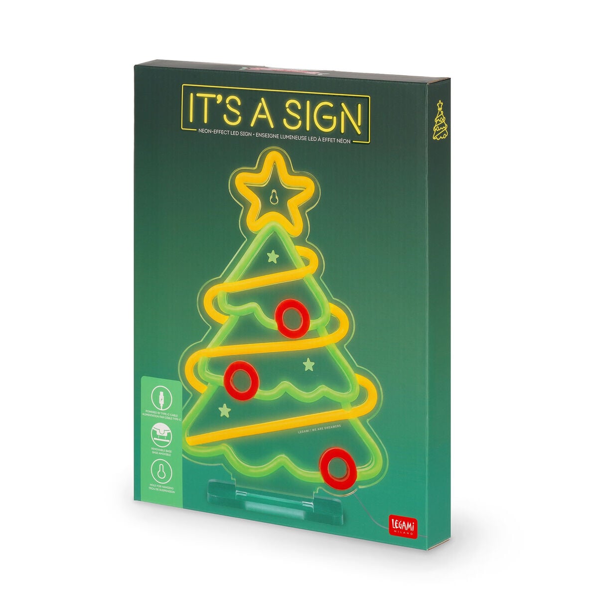 Luz LED Néon Árvore de Natal Legami – It's a Sign