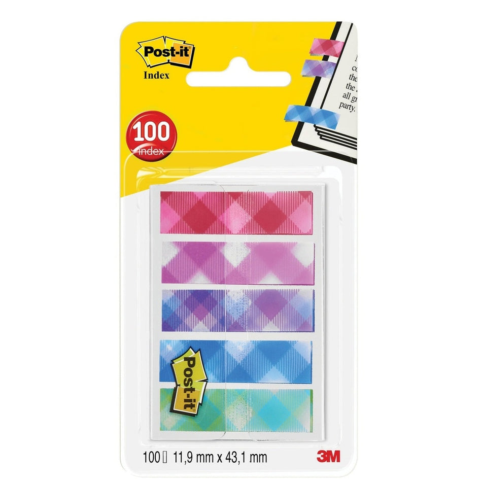 Index post-it 11,9x43mm 5 cores blister c/100fl
