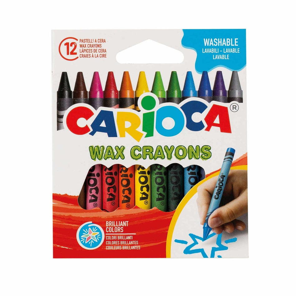 Lápis de cera Carioca caixa com 12 cores