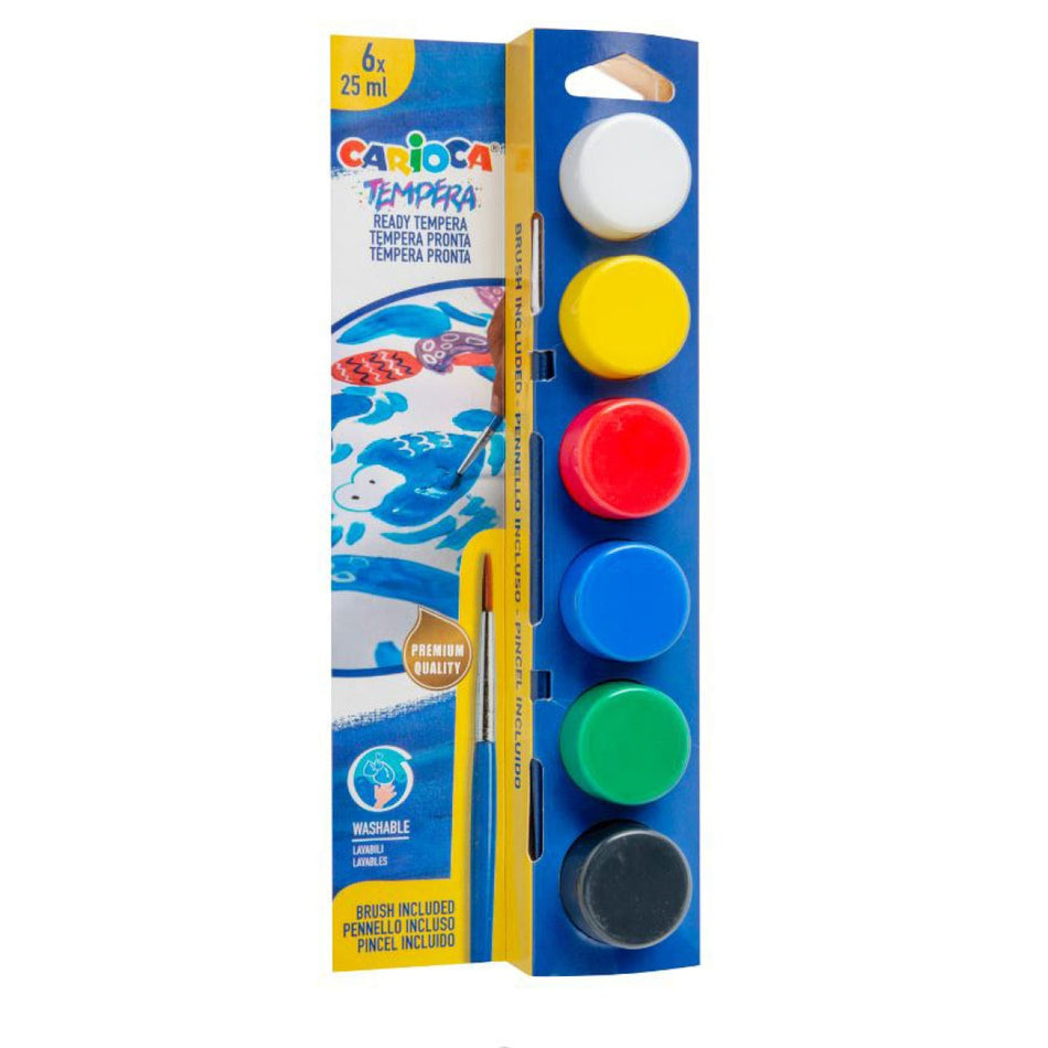 Guache Carioca 25ml - 6 cores + pincel