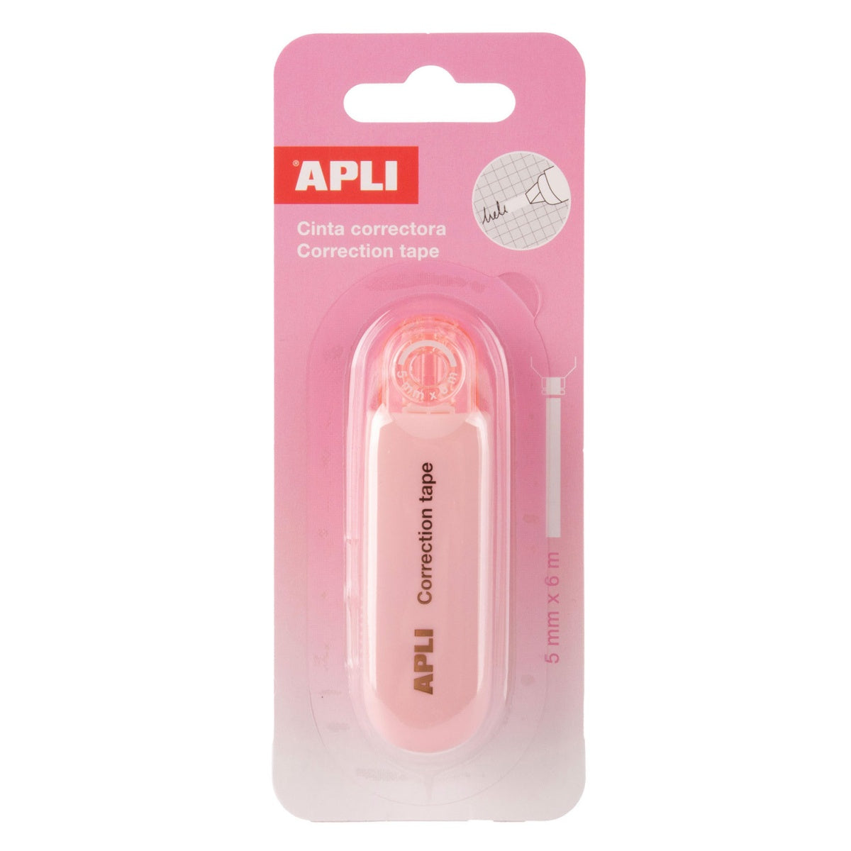 Corretor de fita Apli Nordik 5mmx6m Rosa