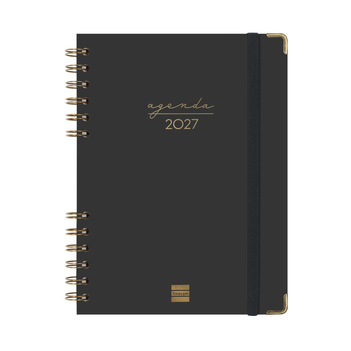 Agenda semanal A5 2027 espiral finocam Alma preto