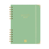 Agenda semanal A5 2027 espiral finocam Alma verde