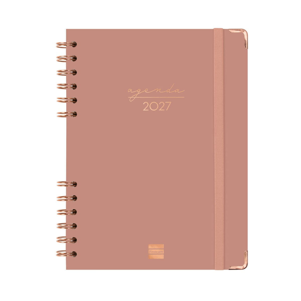 Agenda semanal A5 2027 espiral finocam Alma rosa