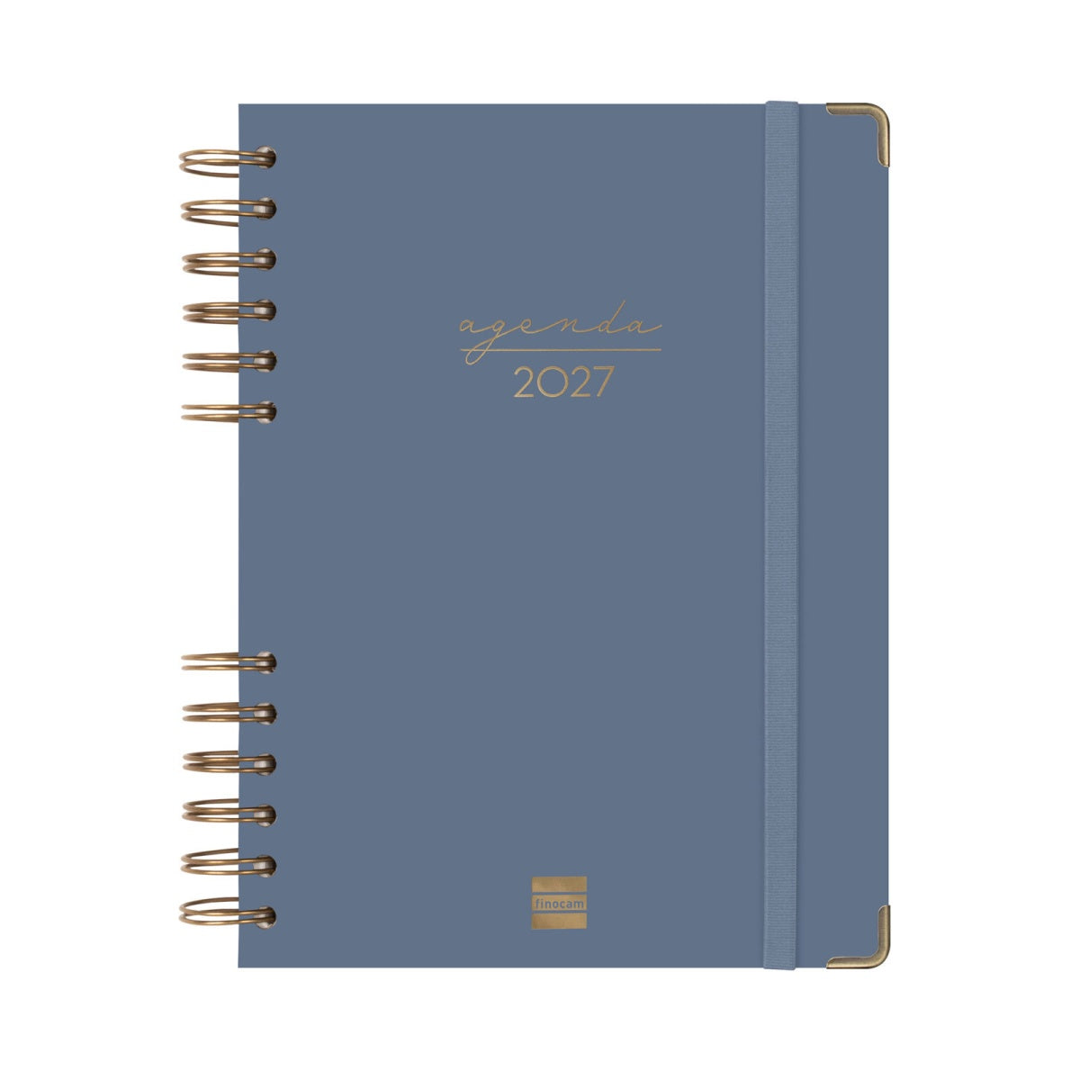 Agenda diária A5 2027 espiral finocam Alma azul