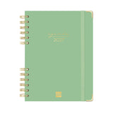 Agenda diária A5 2027 espiral finocam Alma verde