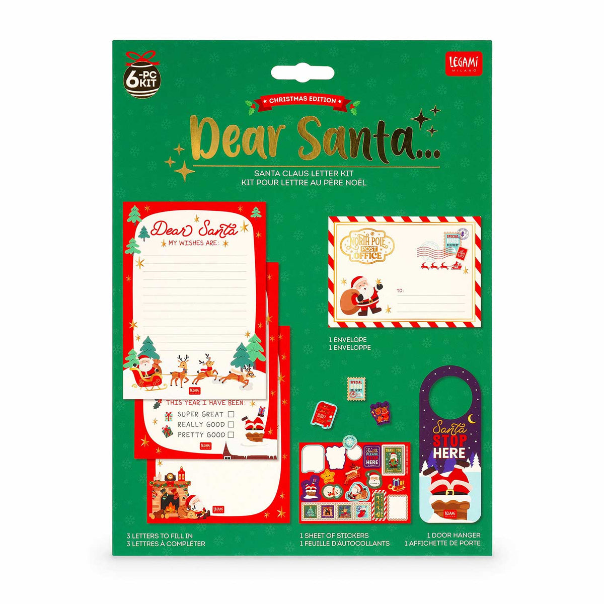 Kit Carta ao Pai Natal Legami Dear Santa…